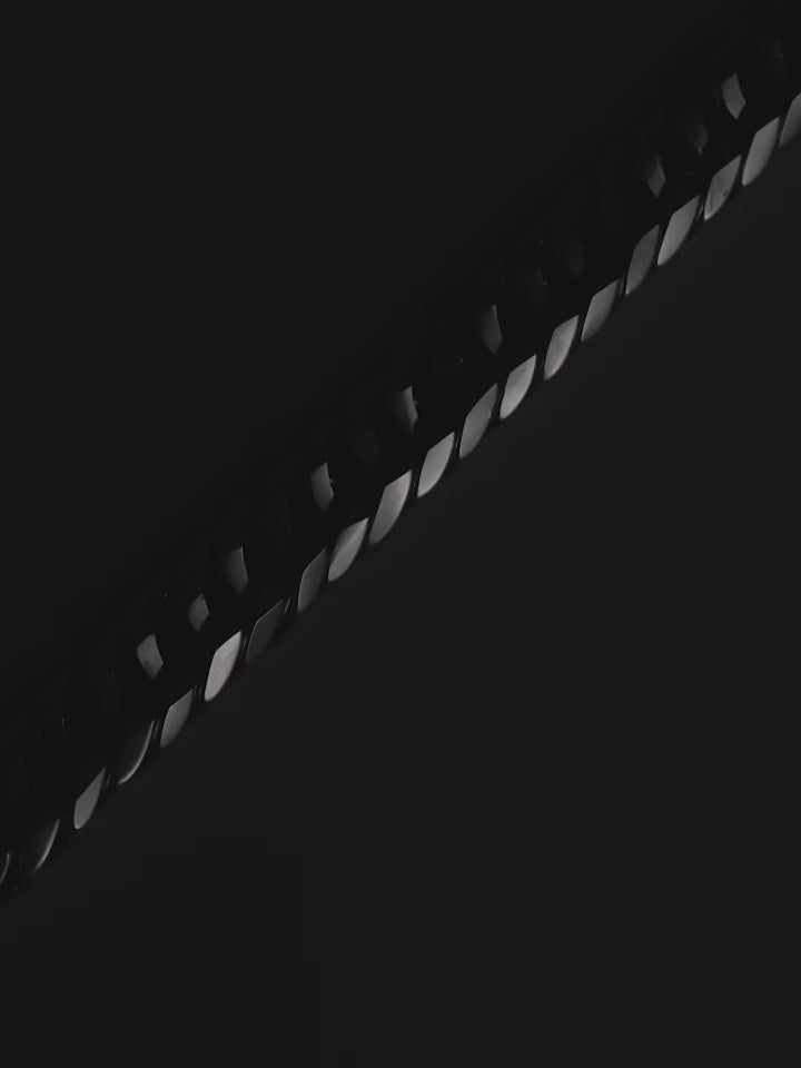 Polished twelve-cut sterling silver curb chain bracelet video