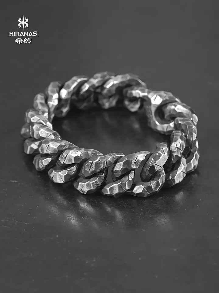 Wufeng 18mm Heavy 925 Sterling Silver Cuban Bracelet product video