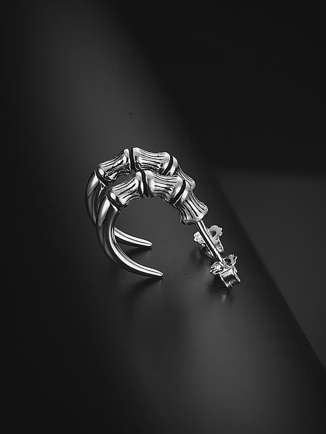 Sterling silver biker earring product video
