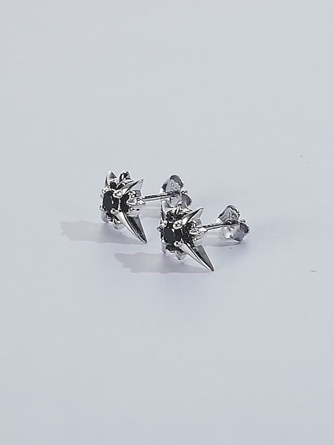 Sterling silver biker earring product video