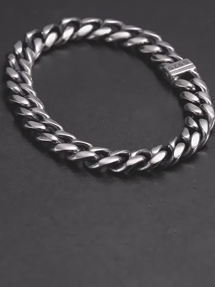 Magnetic Clasp 925 Silver Cuban Bracelet product video