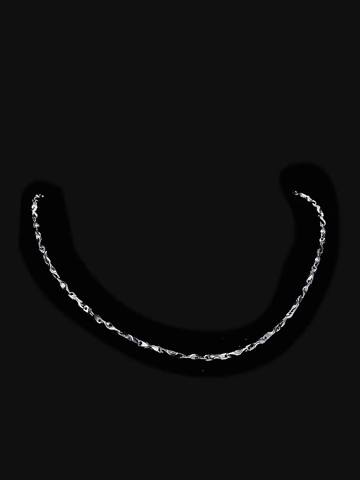 Sterling Silver Ingot Link Biker Necklace — product video
