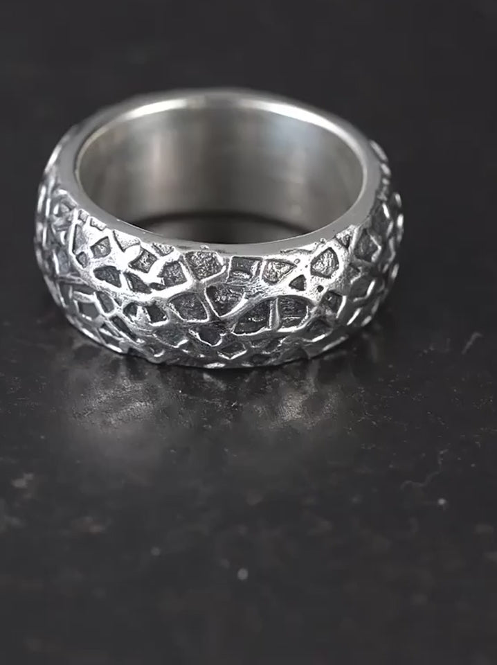 Eagle Nest 925 Sterling Silver Biker Band product video