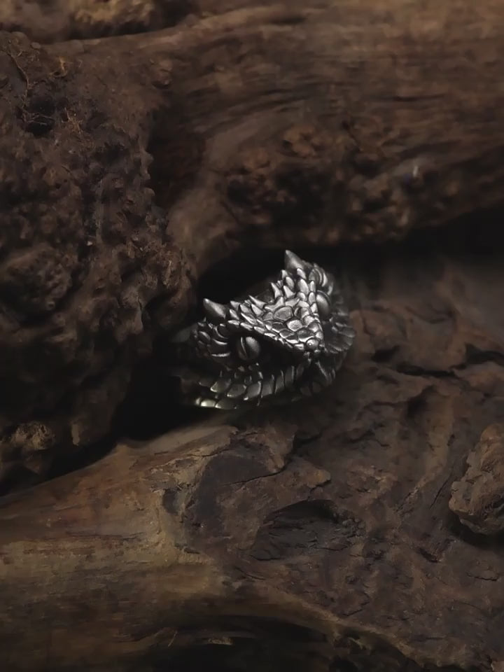 Viper Snake 925 Sterling Silver Biker Ring product video