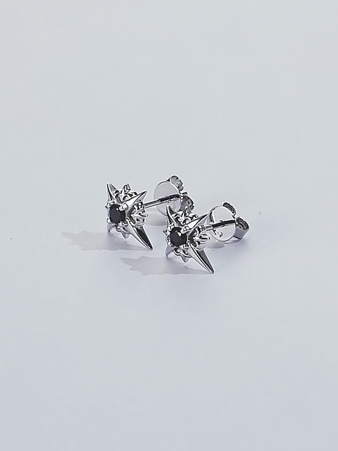 Sterling silver biker earring product video