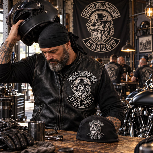 under helmet comfort accessories for motorcycle club members.