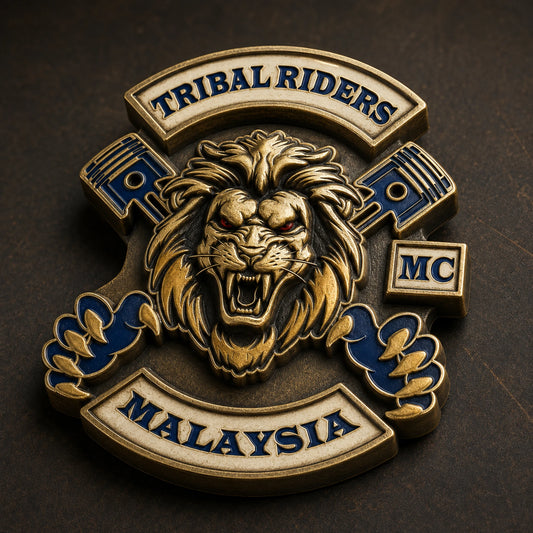 Custom motorcycle rally 3D color pin