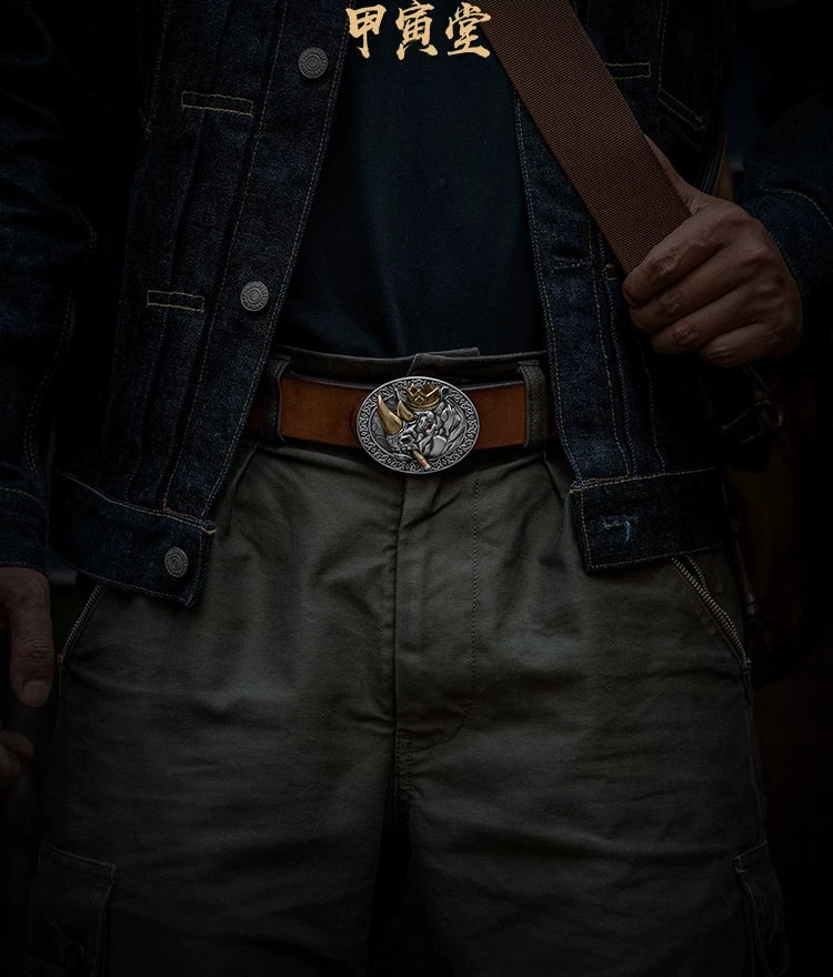 Rhino King Crown Biker Belt Buckle detail view 3