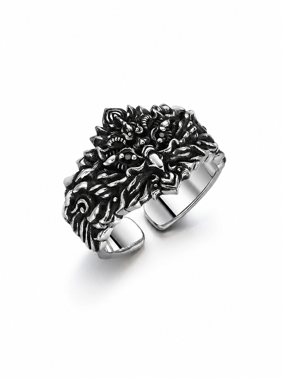 Roc Bird Sterling Silver Biker Ring - product view