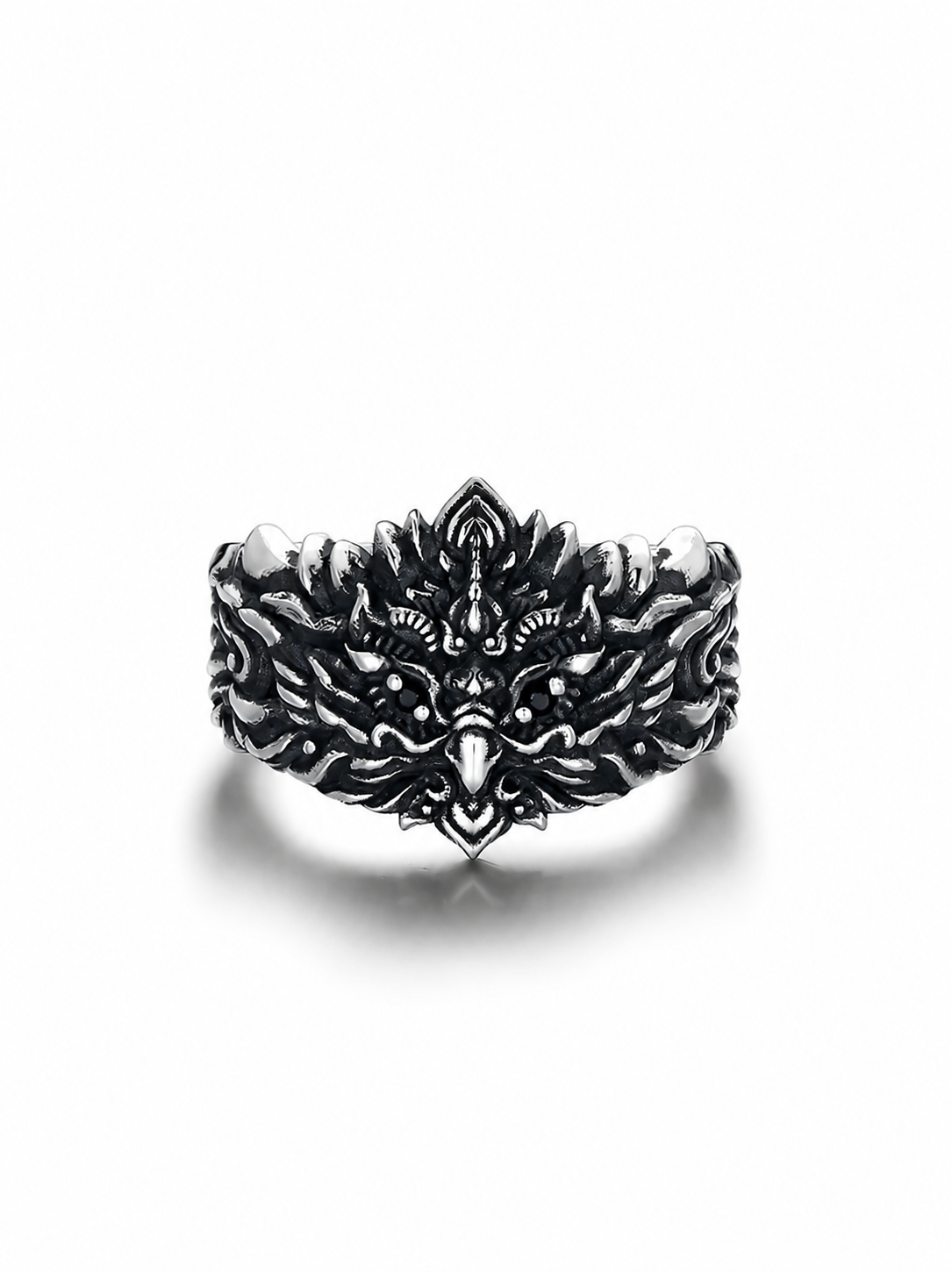 Roc Bird Sterling Silver Biker Ring - product view 2