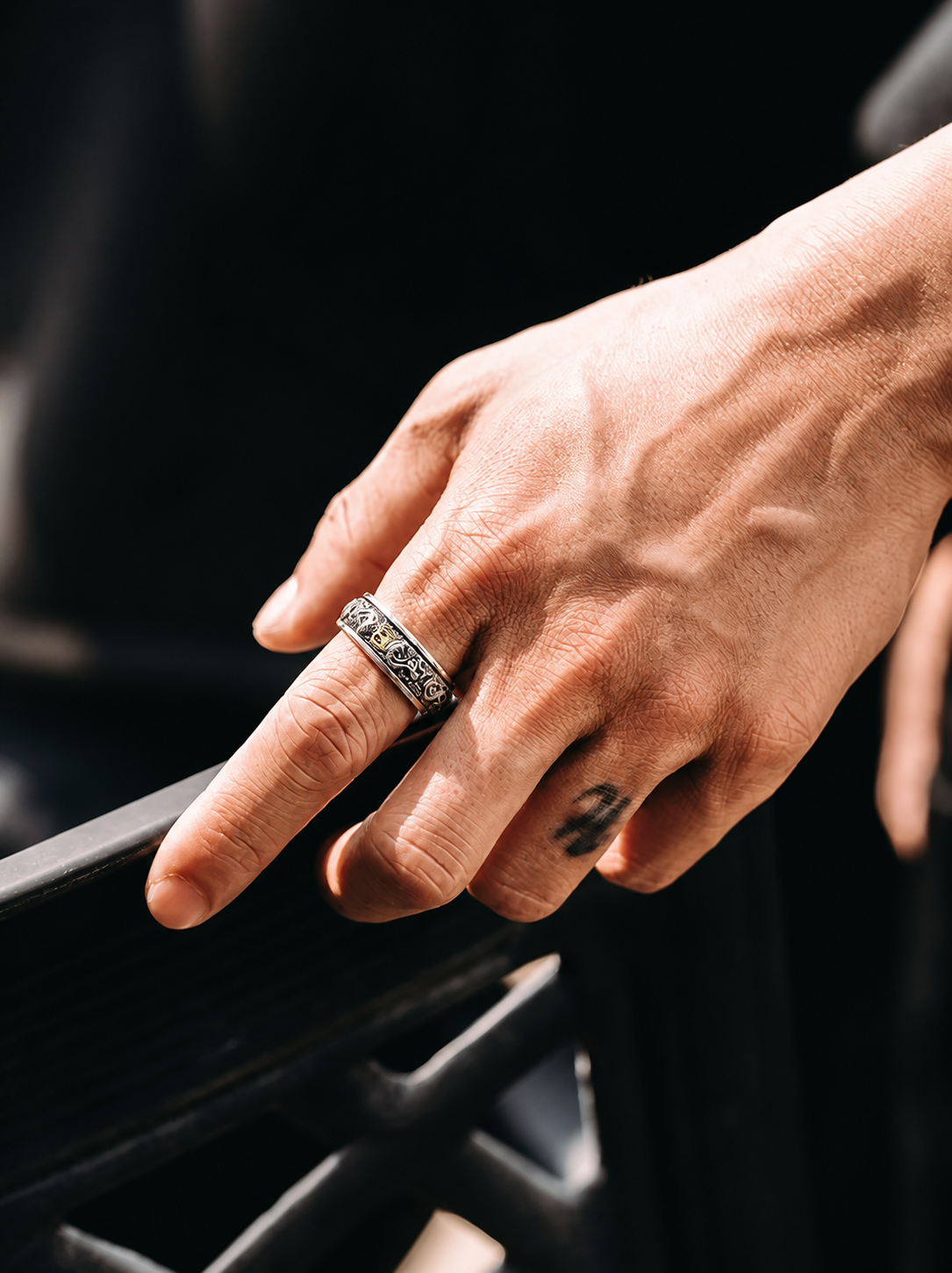 Rotating Pixiu Fortune Sterling Silver Ring - product view 2