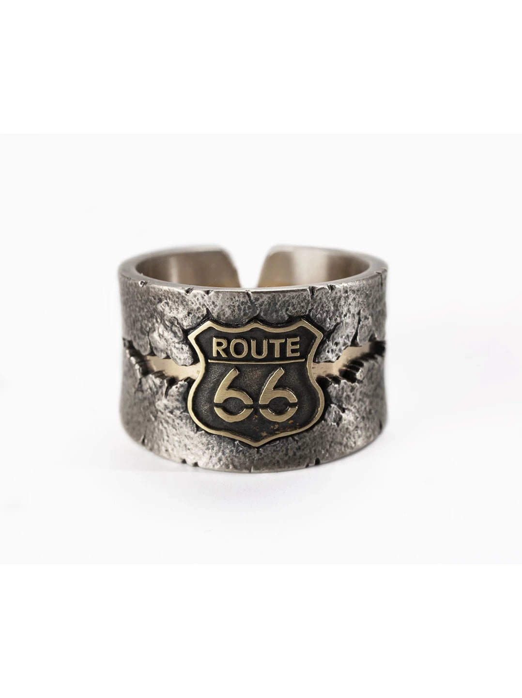 Route 66 925 Sterling Silver Biker Ring – view 5