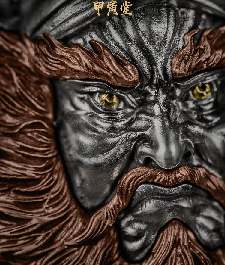 Sacred Lord Zhong Kui Biker Belt Buckle detail view 1