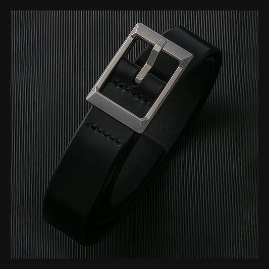 Sanli Square Silver Bridle Leather Biker Belt product view