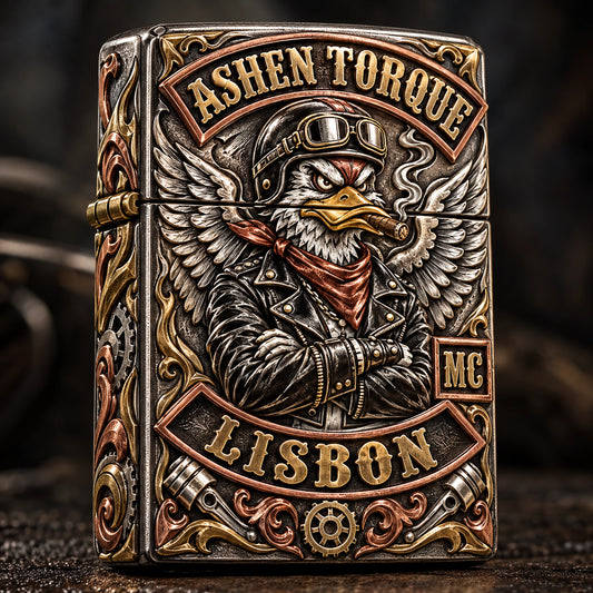 Three-dimensional sculpted club-logo lighter with an authorized emblem