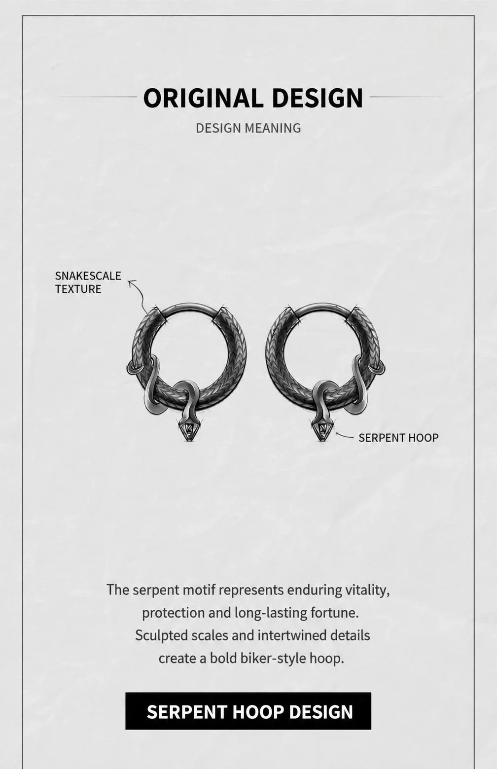 Sterling Silver Snake Scale Drop Earrings - design meaning