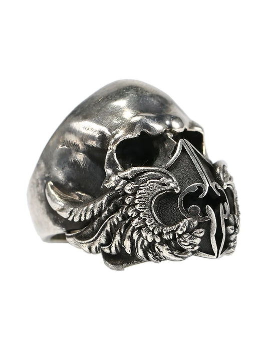 Seven Deadly Sins Skull 925 Sterling Silver Biker Ring — view 1