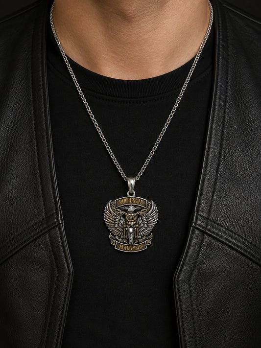 Custom motorcycle club necklace and pendant design