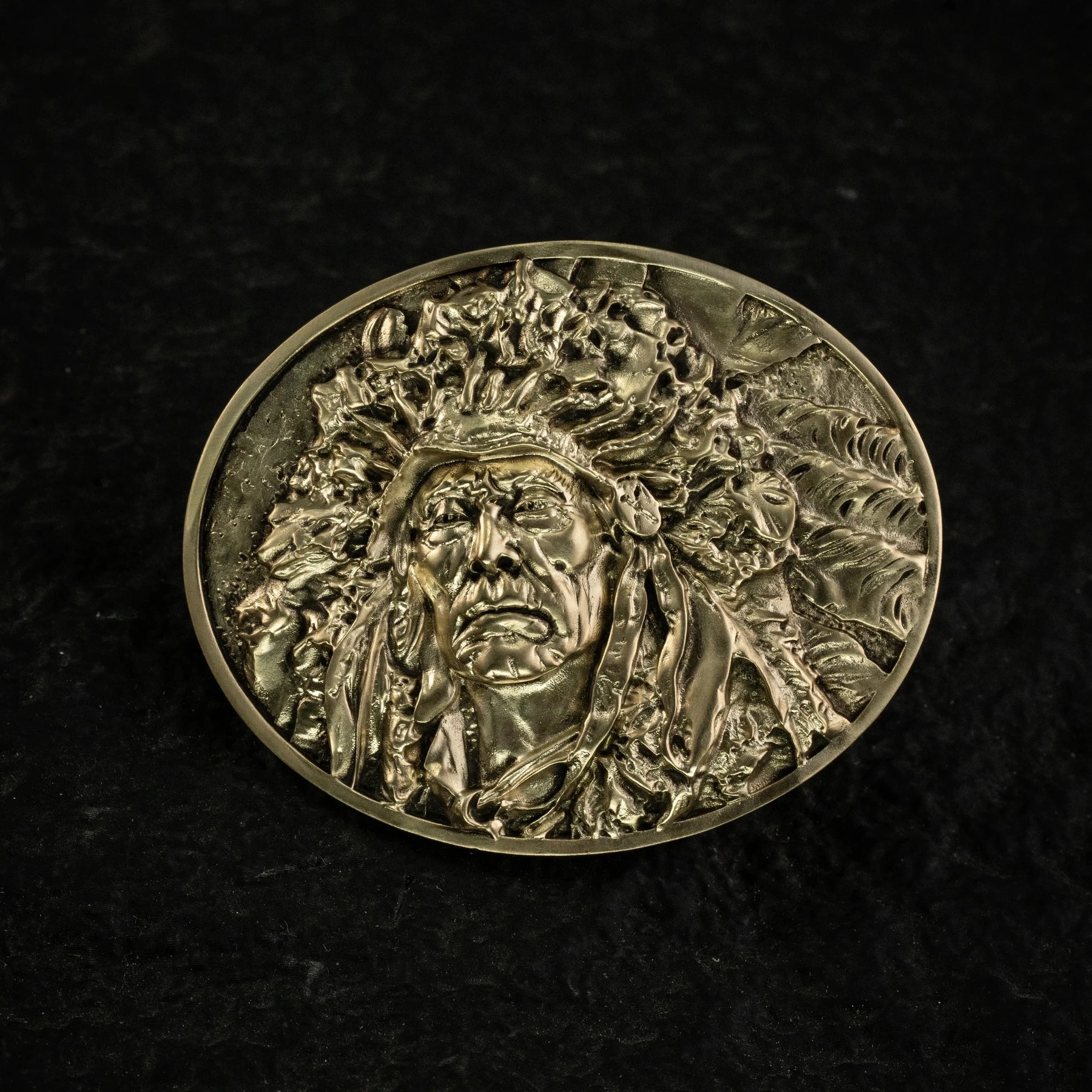 Solid Brass 3D Relief Biker Belt Buckle – 20 Designs detail view 1