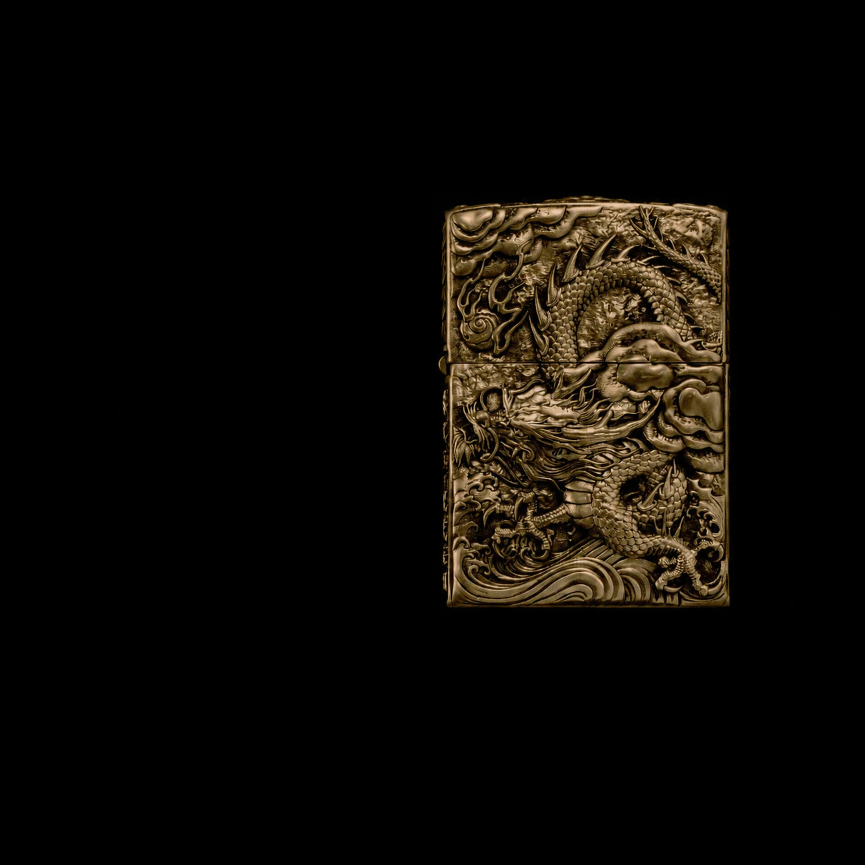 Solid Brass 3D Relief Biker Lighter – 24 Designs – cleaned relief design view 10