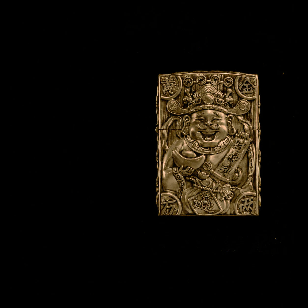 Solid Brass 3D Relief Biker Lighter – 24 Designs – cleaned relief design view 11