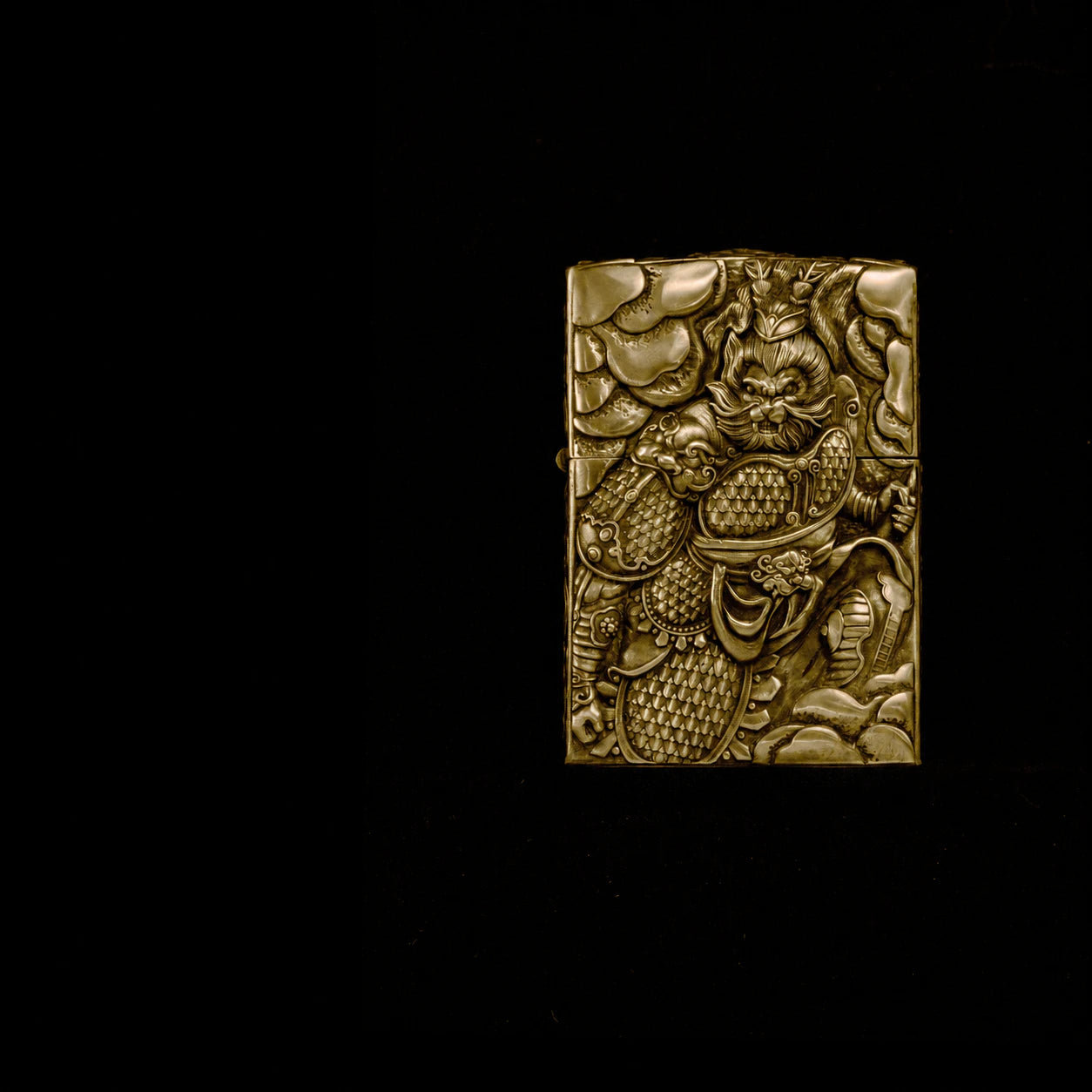 Solid Brass 3D Relief Biker Lighter – 24 Designs – cleaned relief design view 18