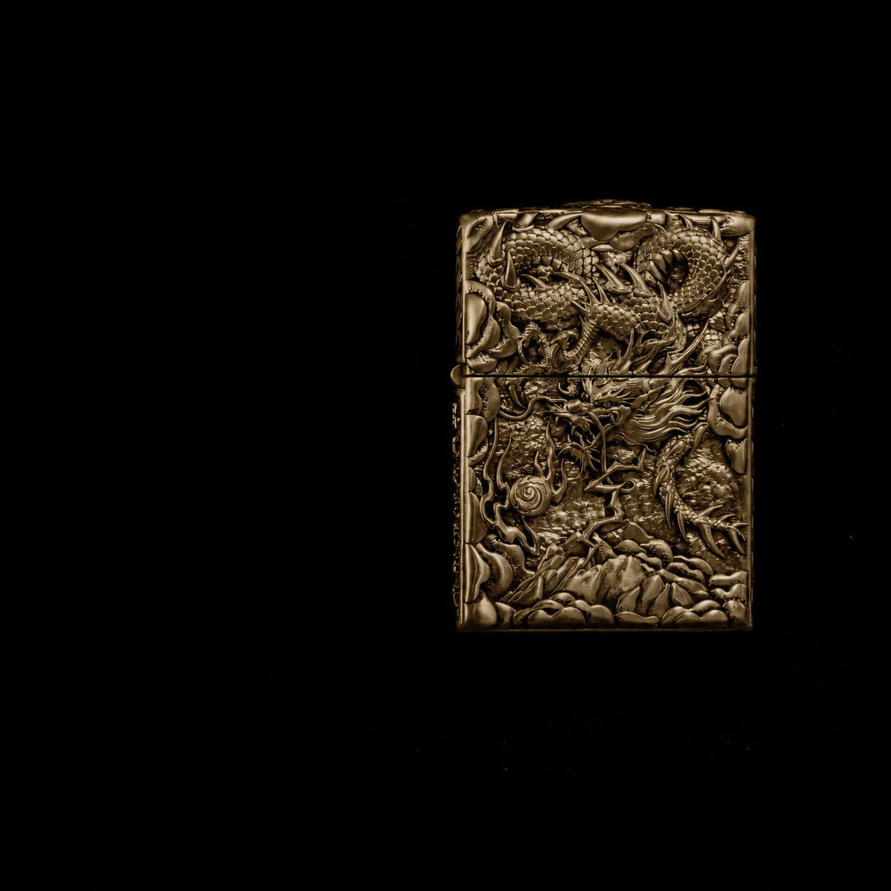 Solid Brass 3D Relief Biker Lighter – 24 Designs – cleaned relief design view 19