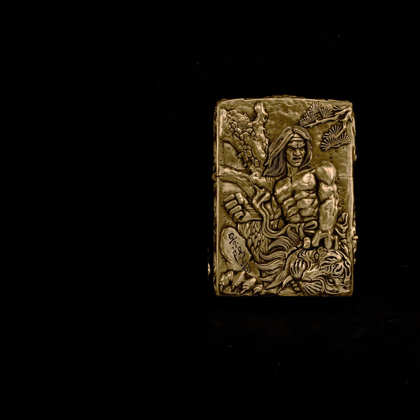 Solid Brass 3D Relief Biker Lighter – 24 Designs – Wu Song design