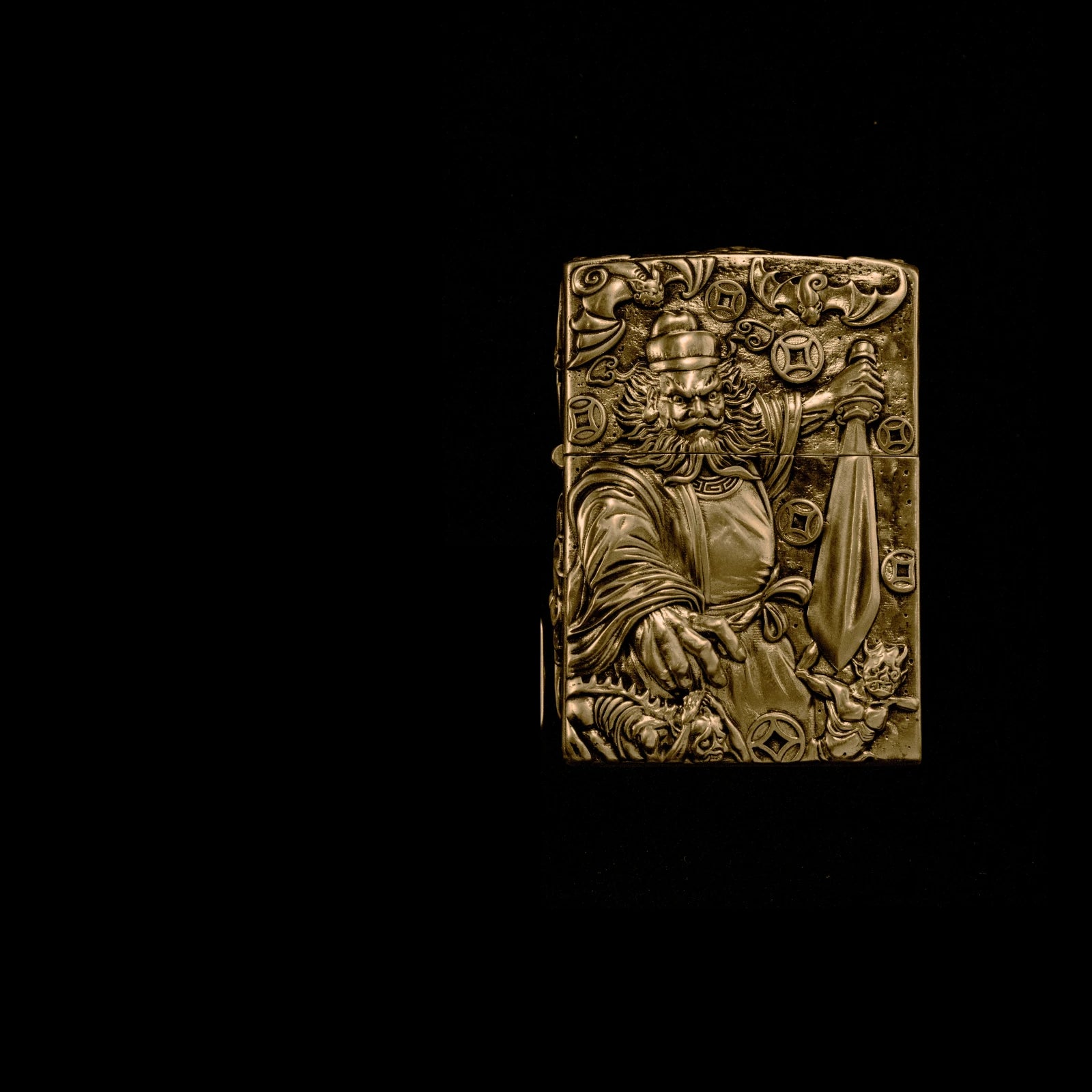 Solid Brass 3D Relief Biker Lighter – 24 Designs – Zhong Kui design