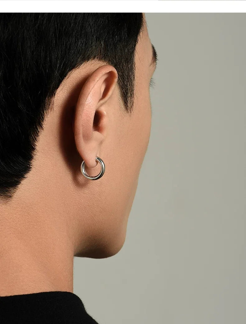 Sterling Silver Biker Clip-On Earrings for Bikers shown in a rider lifestyle view 2