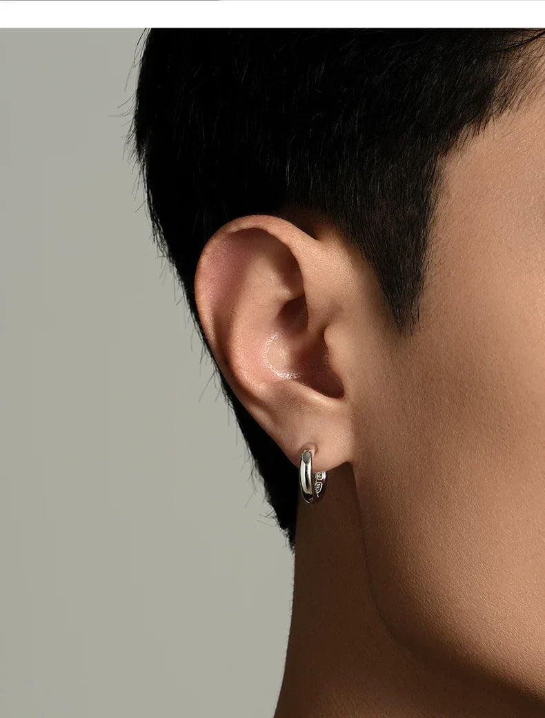 Sterling Silver Biker Clip-On Earrings for Bikers shown in a rider lifestyle view 3