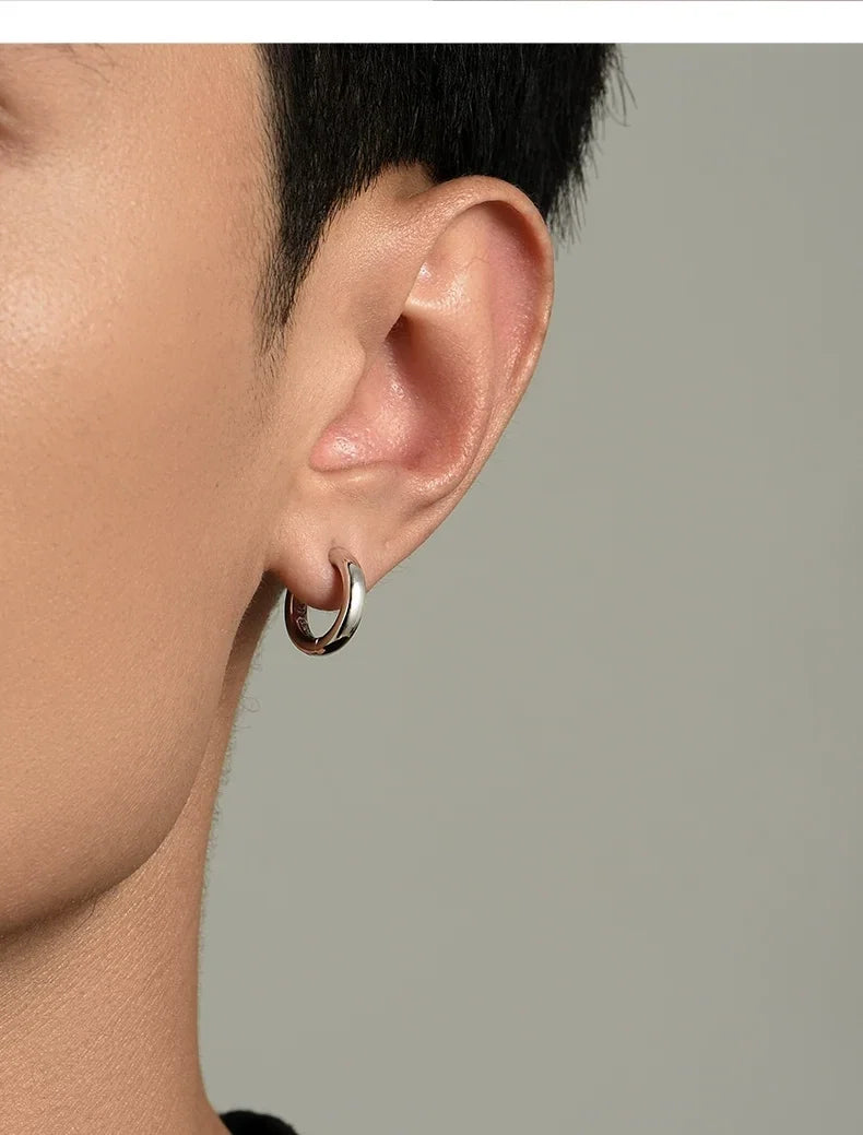 Sterling Silver Biker Clip-On Earrings for Bikers shown in a rider lifestyle view 4