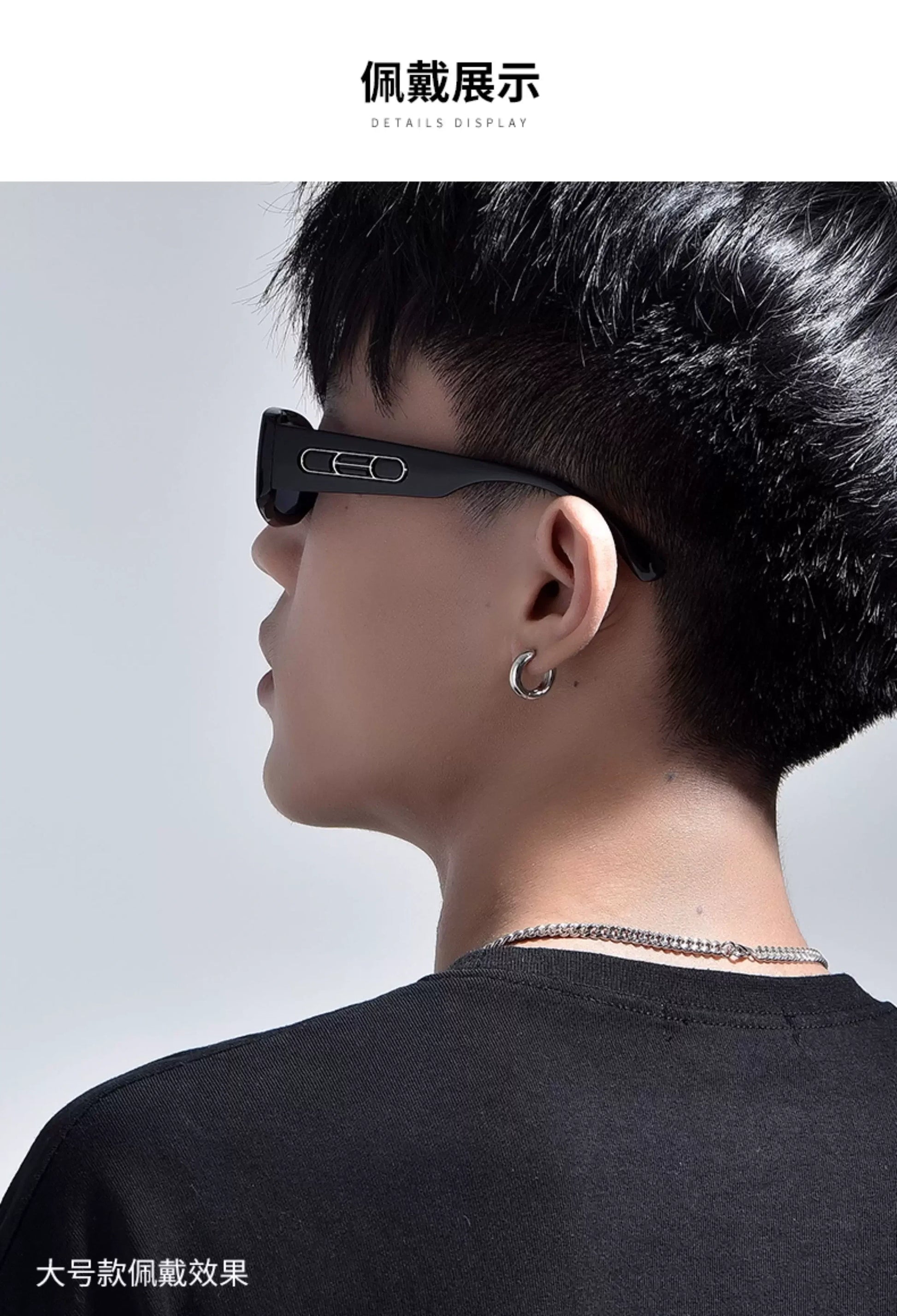 Sterling Silver Biker Hoop Earrings for Bikers shown in a rider lifestyle view 1