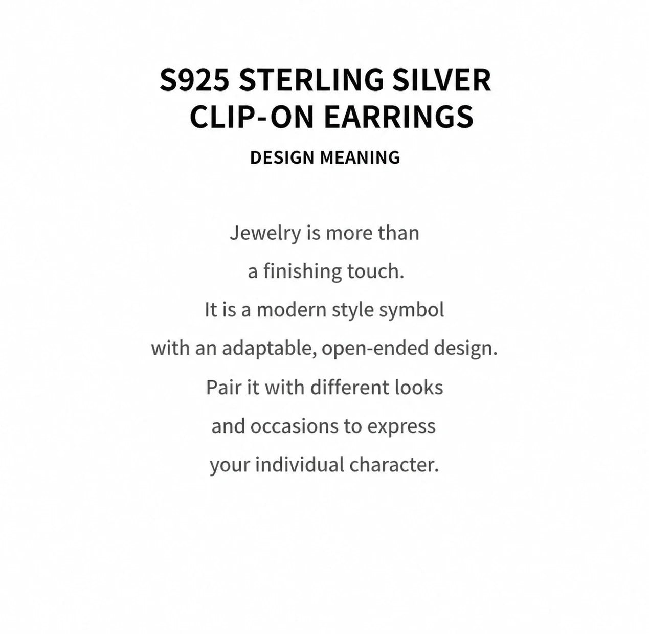 Sterling Silver Clip-On Earrings - design meaning