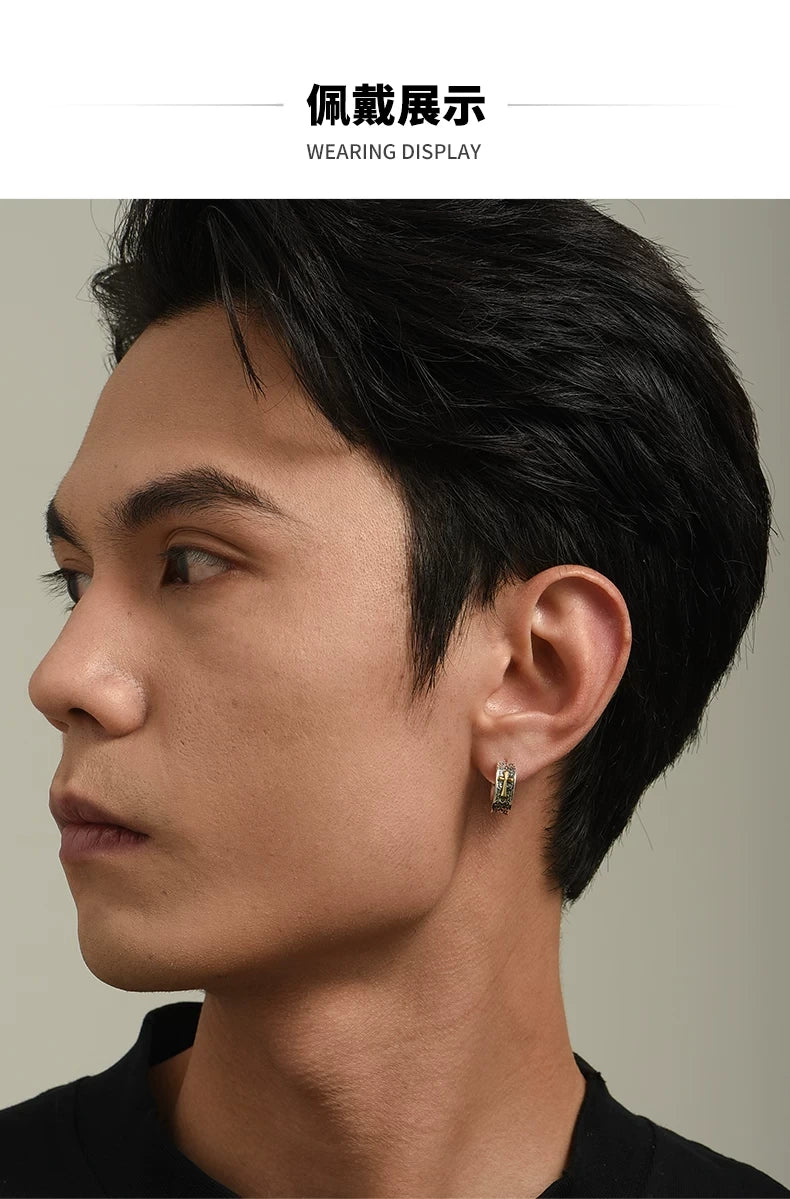 Sterling Silver Cross Drop Earrings for Bikers shown in a rider lifestyle view 1