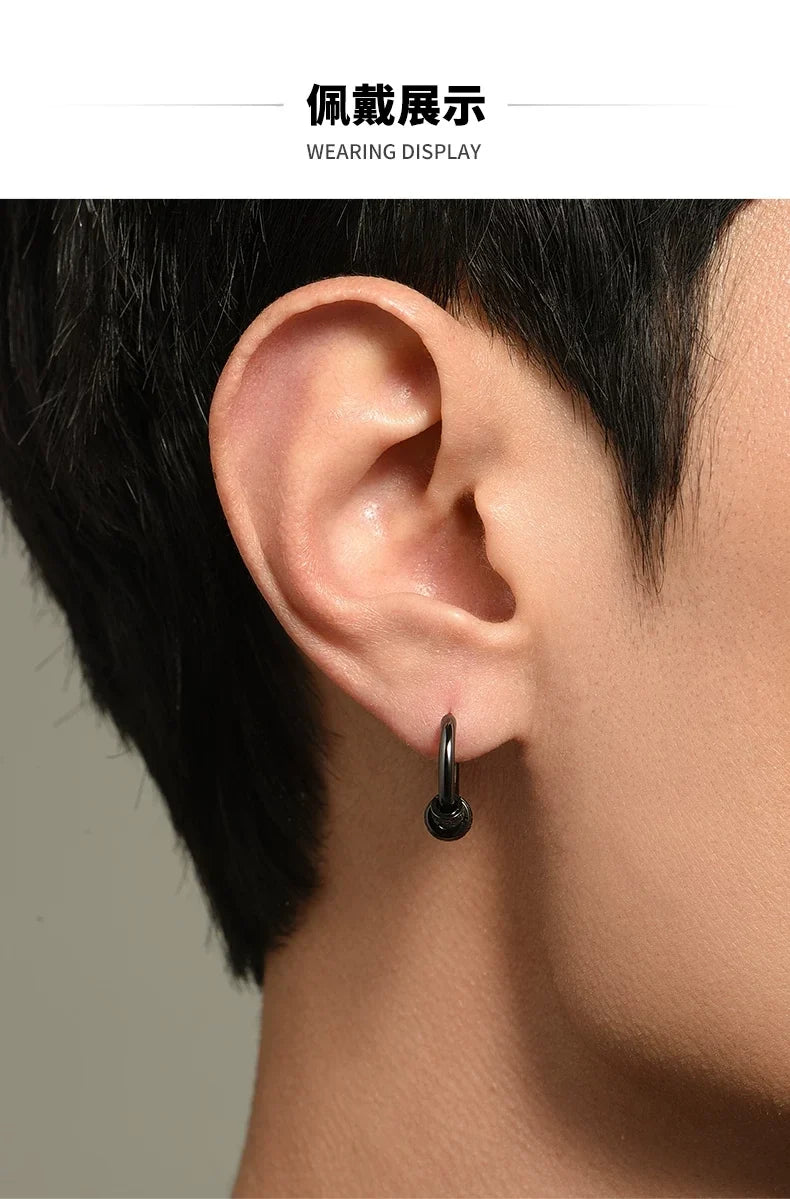 Sterling Silver Dragon Hoop Earrings for Bikers shown in a rider lifestyle view 1