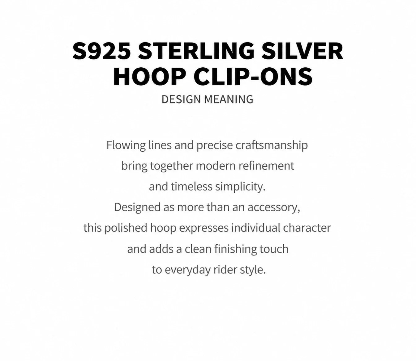 Sterling Silver Hoop Clip-On Earrings - design meaning