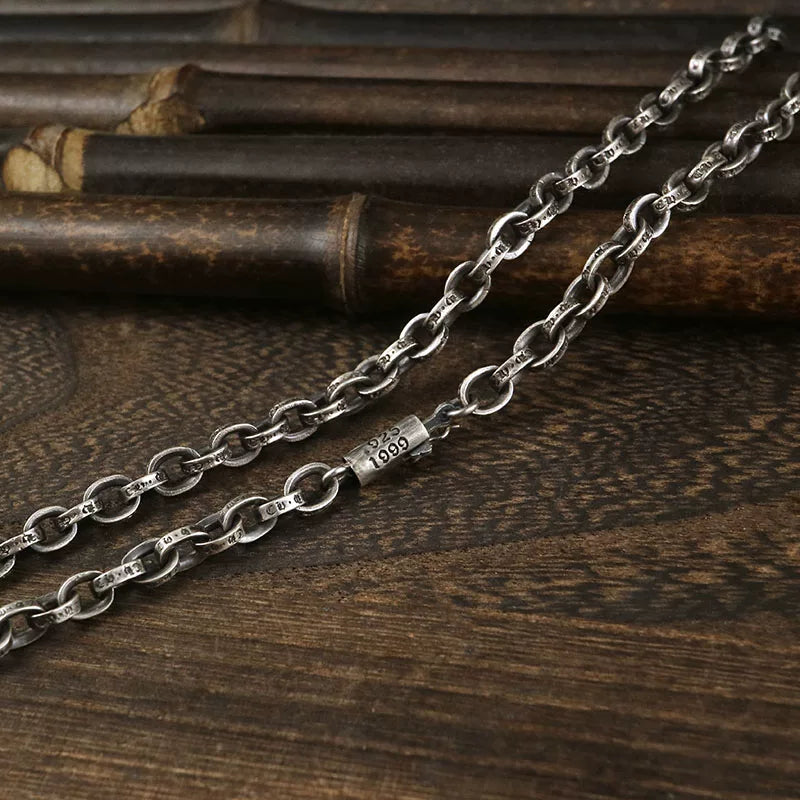 Sterling Silver Letter Paper Chain Necklace - view 2