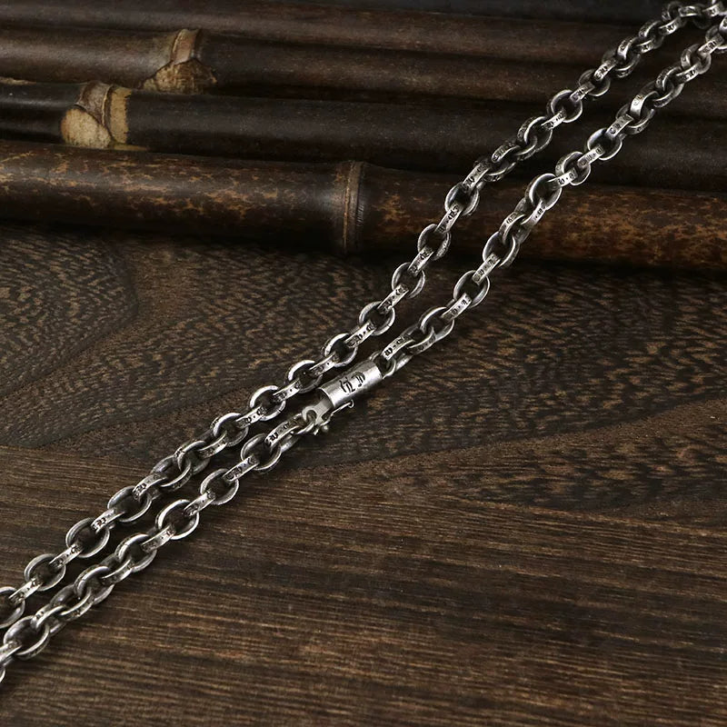 Sterling Silver Letter Paper Chain Necklace - view 3