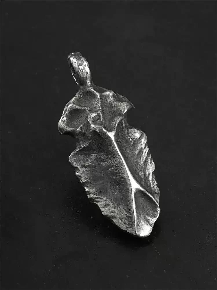 rock-textured sterling silver arrowhead biker pendant 03 product view
