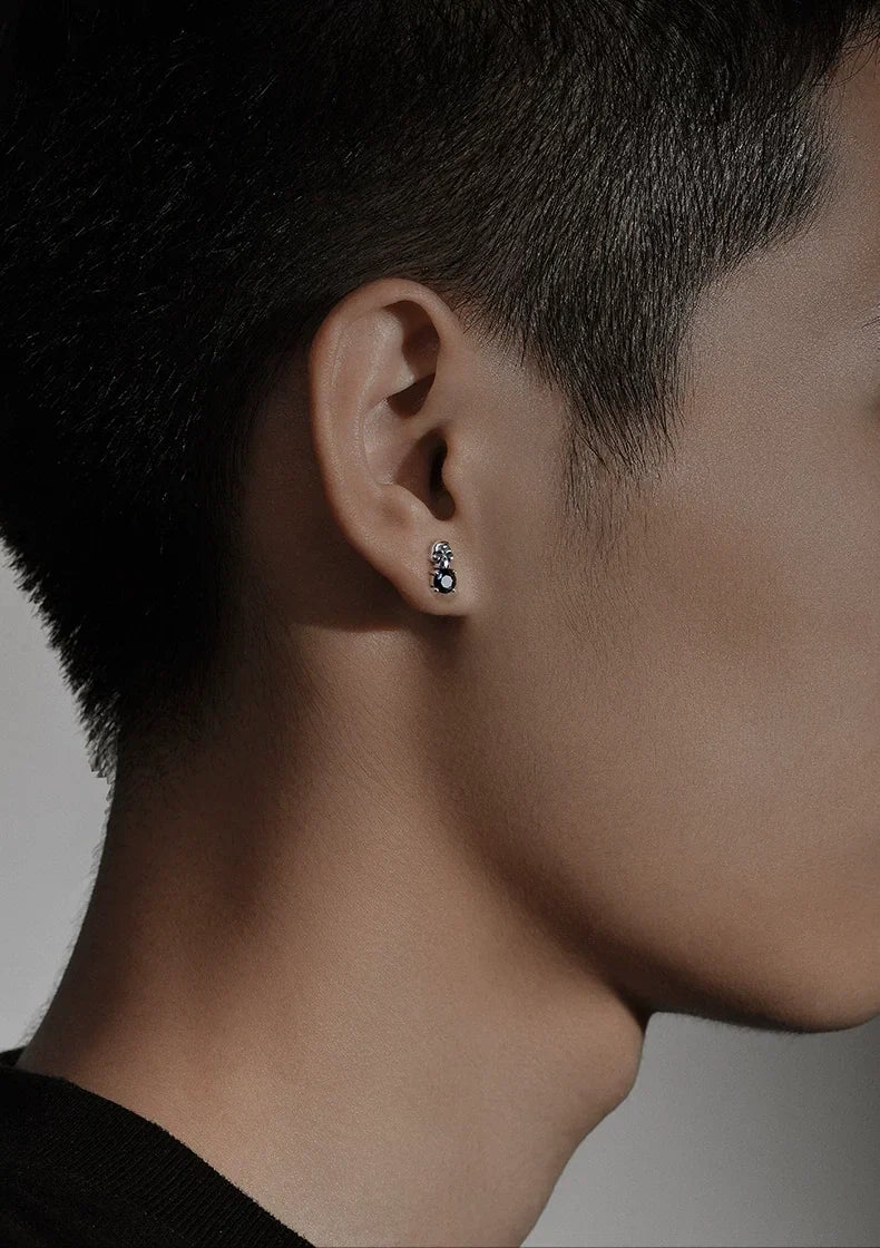 Sterling Silver Skull Stud Earrings for Bikers shown in a rider lifestyle view 4