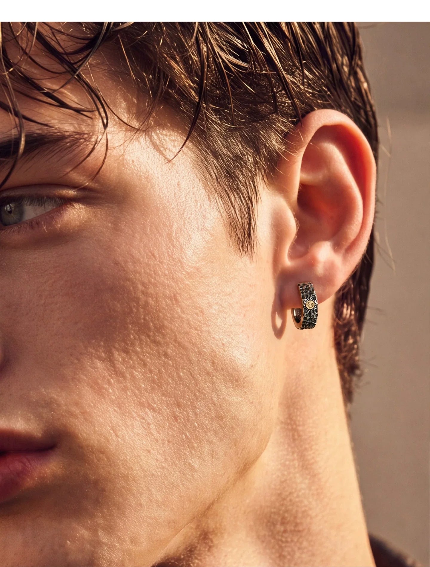 Sterling Silver Tai Chi Drop Earrings for Bikers shown in a rider lifestyle view 3