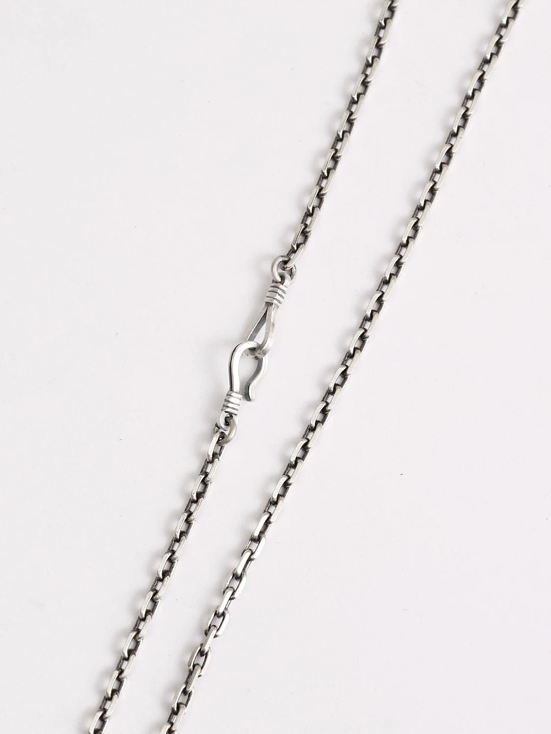 Sterling Silver Twist-Clasp Cross Link Necklace - view 5