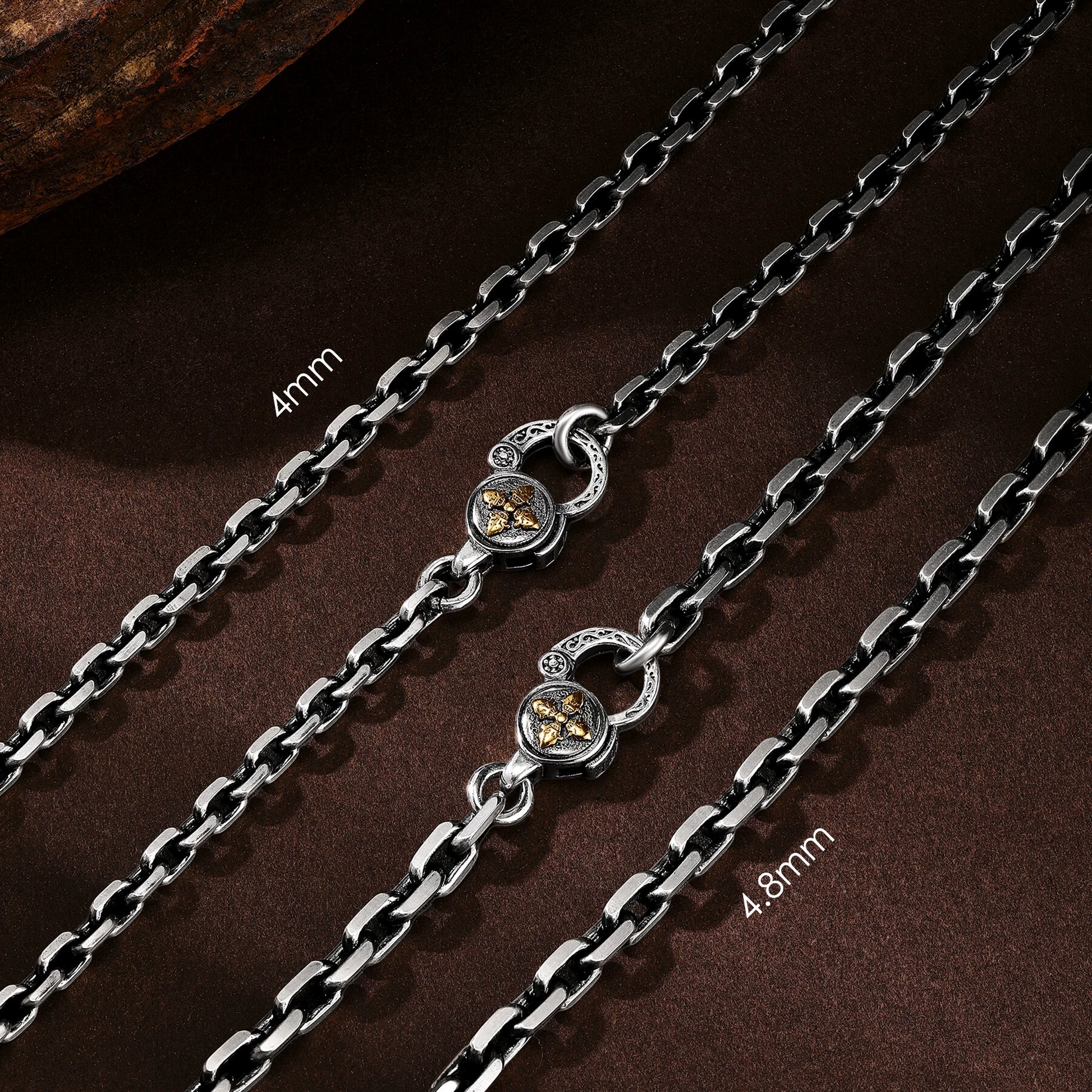 Sterling Silver Vajra Mariner Chain Necklace - view 3