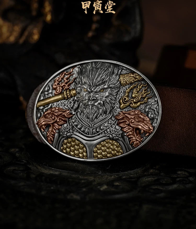 Sun Wukong Monkey King Biker Belt Buckle detail view 1