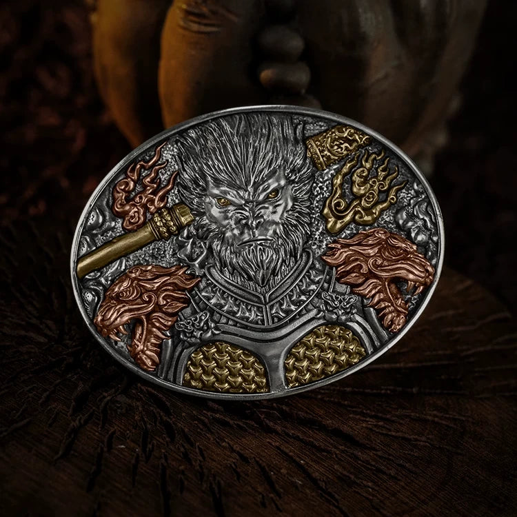 Sun Wukong Monkey King Biker Belt Buckle product view