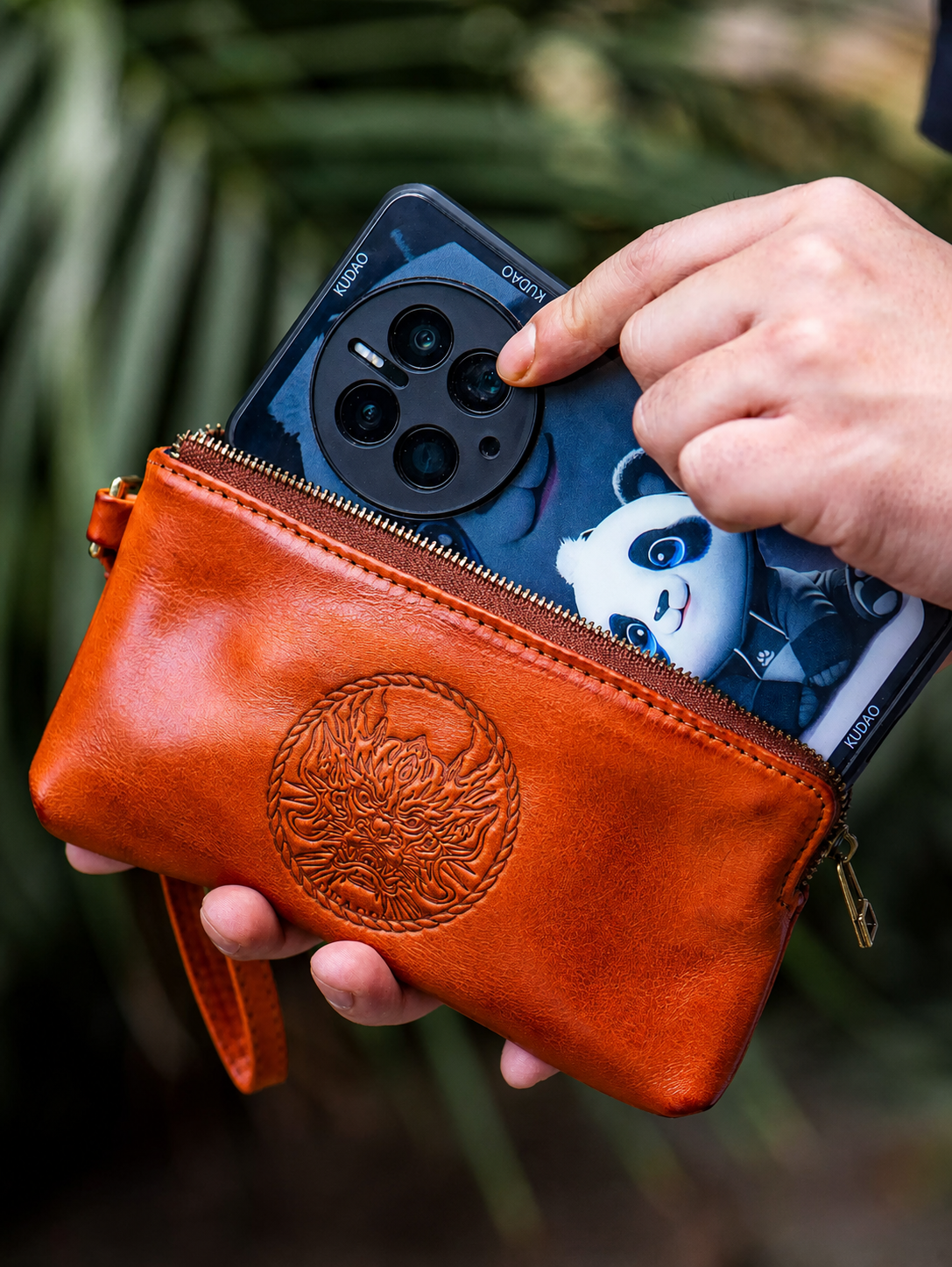 Supreme Dragon leather biker phone wallet gallery 2