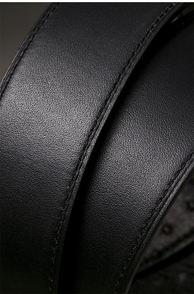 Sword Heart Gold-Accent Silver Bridle Leather Biker Belt — detail view 11