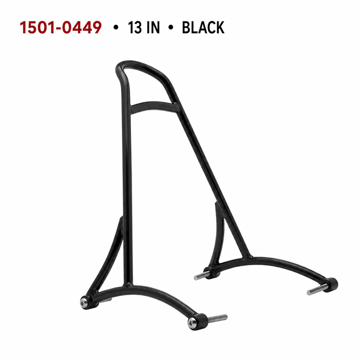 1501-0449 13-inch black passenger backrest