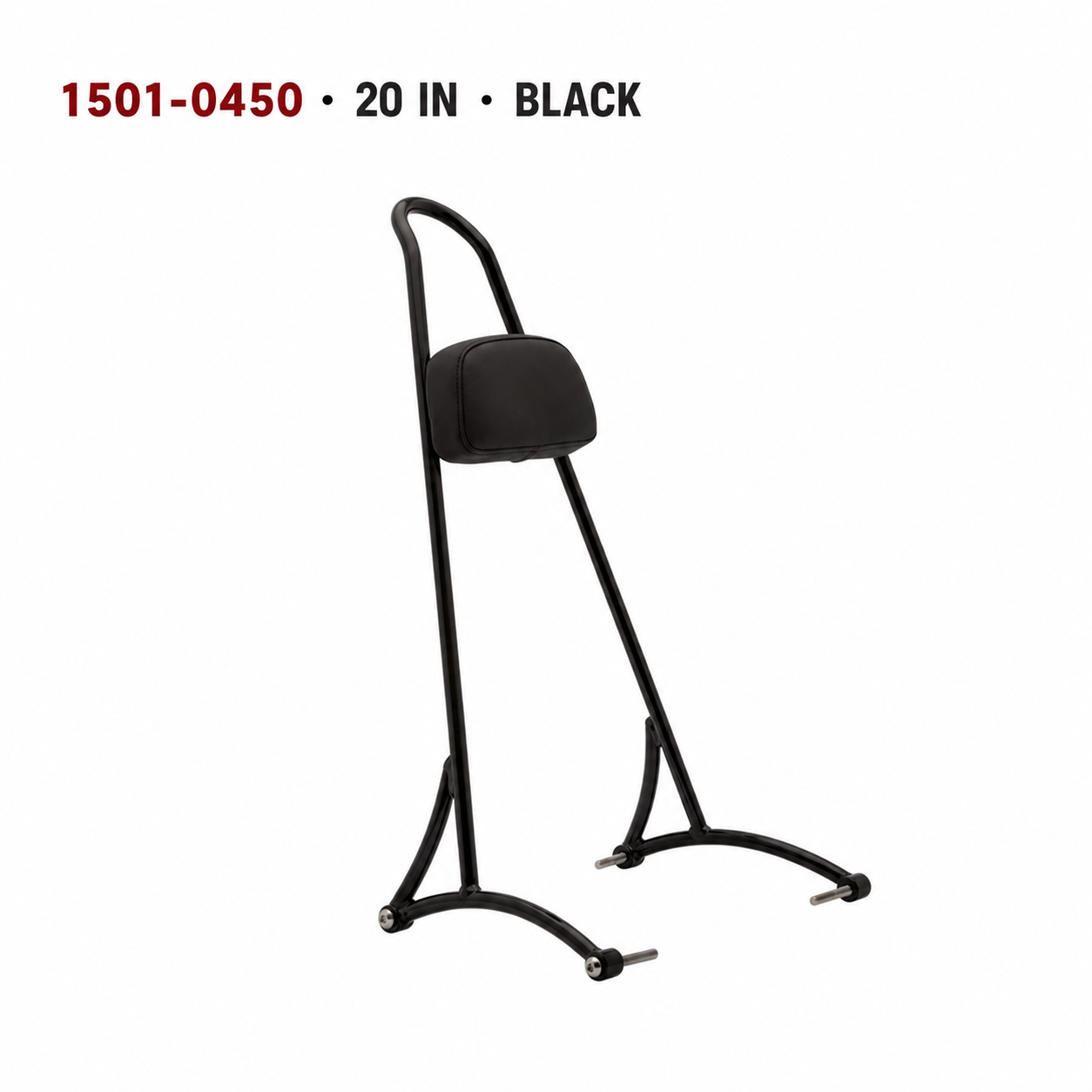1501-0450 20-inch black passenger backrest